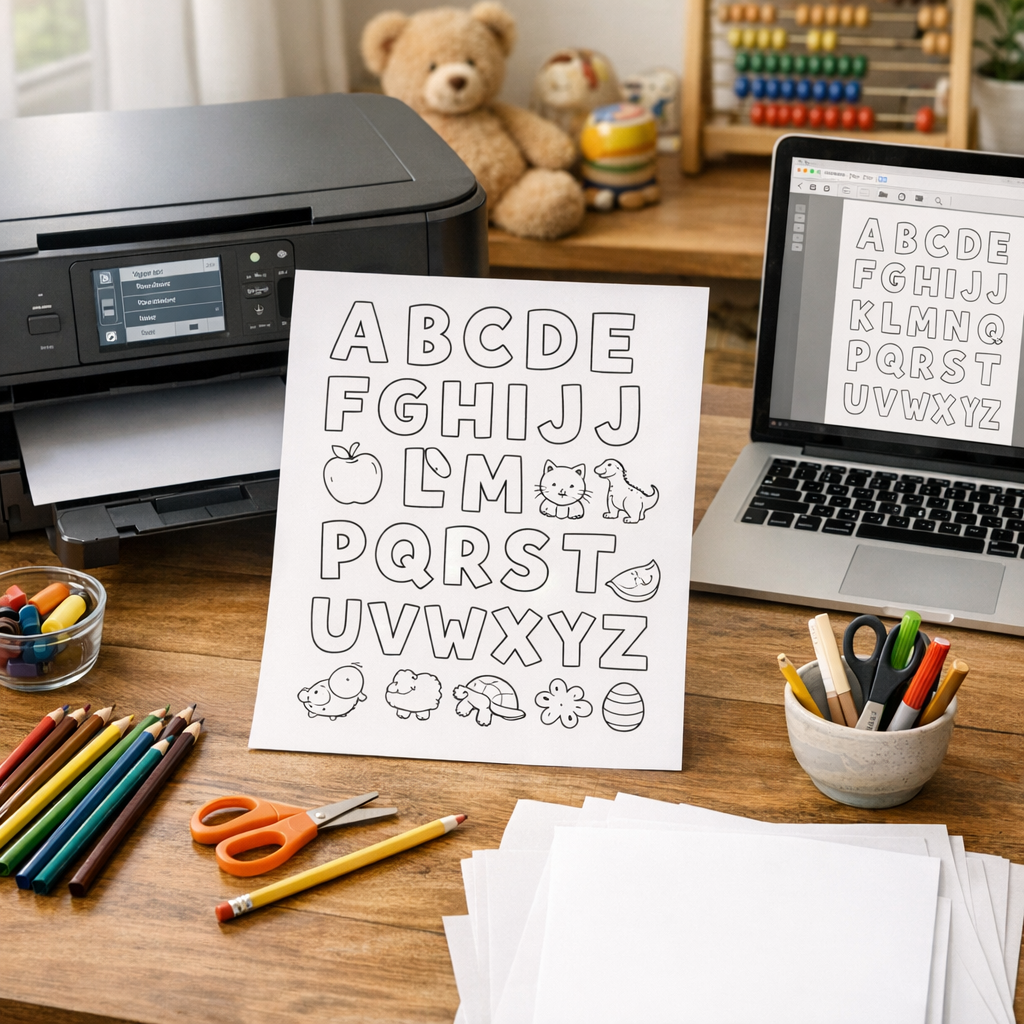Imprimer les lettres de A à Z&nbsp;: réglages PDF et matériel simple