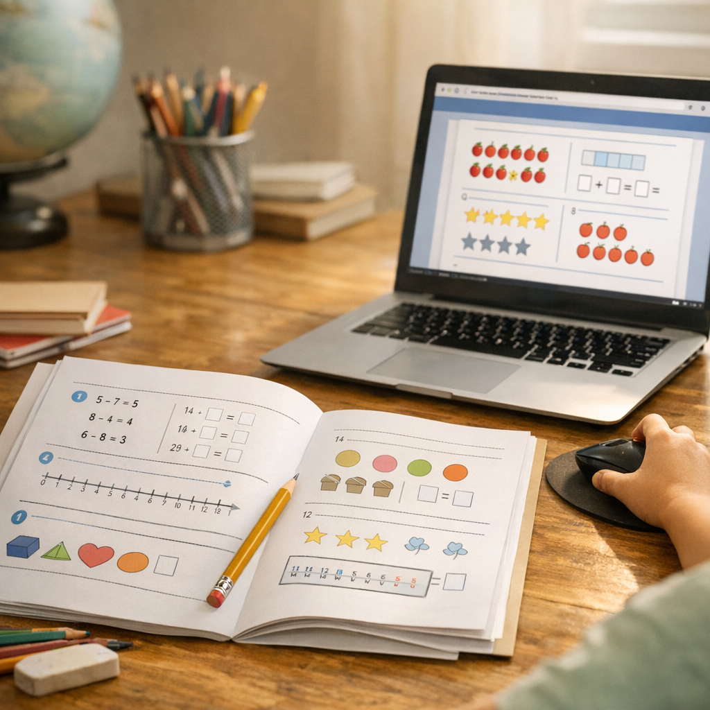 Fichier de mathématiques CE1 gratuit&nbsp;: imprimer ou travailler en ligne&nbsp;?