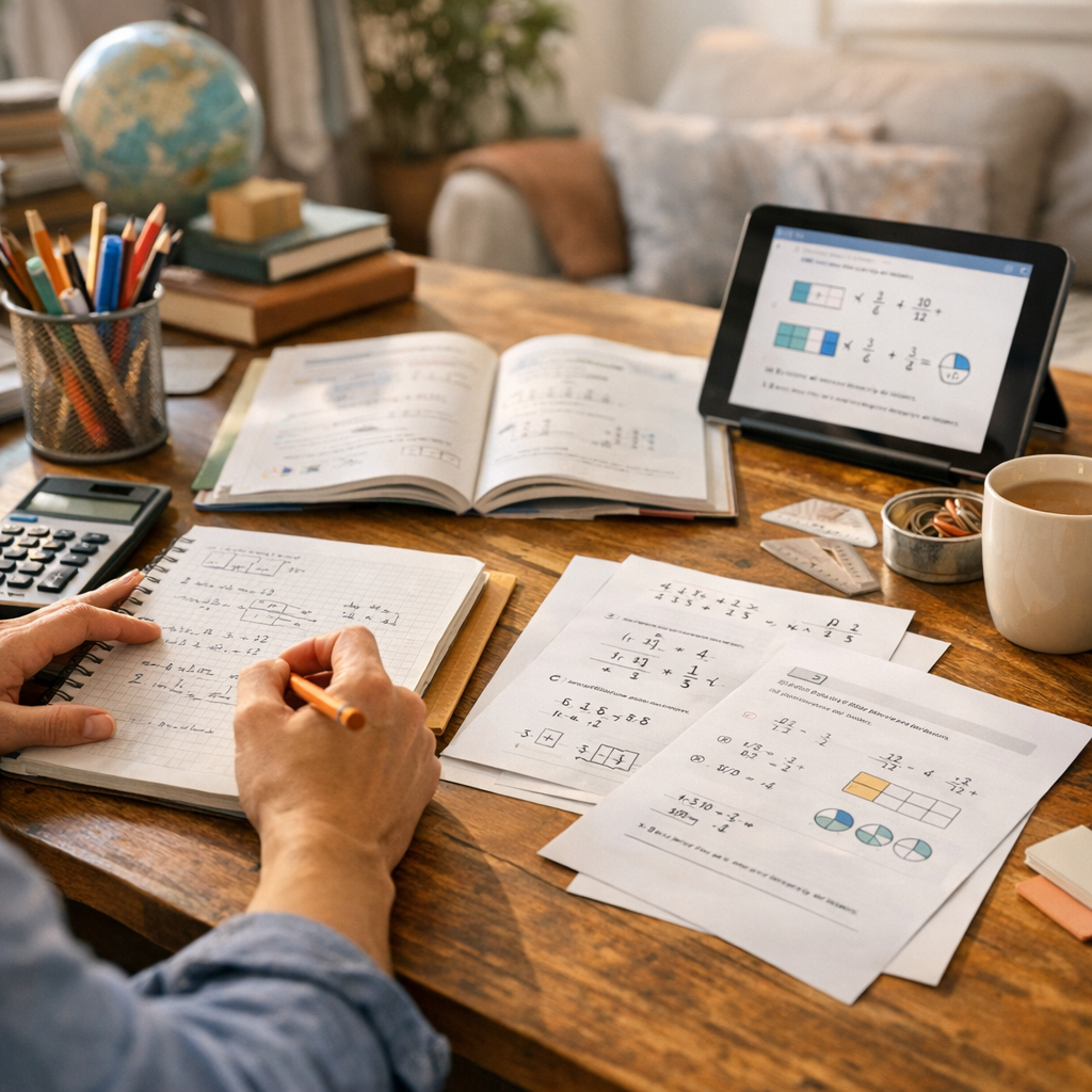 Comment préparer une séance de maths CM2 à la maison avant d’imprimer