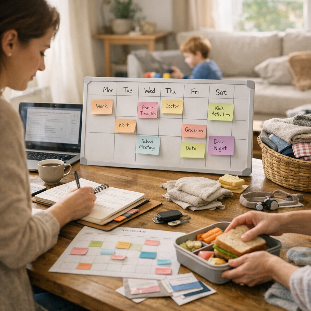 Répartir travail, temps partiel, rendez-vous et charge domestique