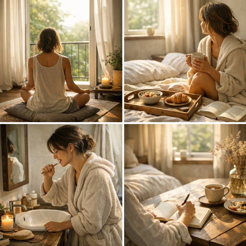 Le déroulé type d’une routine matin slow lifestyle en 60 à 90 minutes